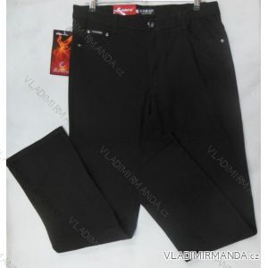 Nohavice plátené Hrubý teplejšie dámske (30-42 / čierna) Sunbird SUN22S1856A