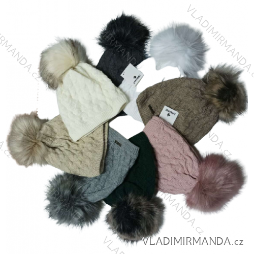 Winter hat with pompon women (ONE SIZE)PVC22821006