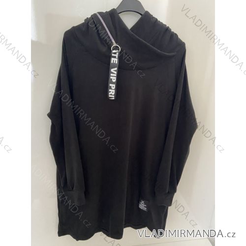 Šaty dlhý rukáv dámske nadrozmer (XL/2XL/3XL ONE SIZE) TALIANSKA MóDA IM422SANTE