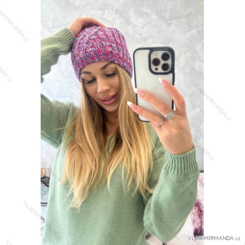Mütze mit Fleece Merry K225 fuchsia + lila