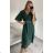 Šaty společenské elegantní šifonové krátký rukáv dámské nadrozměr (XL/2XL ONE SIZE) ITALSKÁ MÓDA IMM229012ZO/DUR bílá