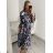 Šaty košilové s páskem dlouhý rukáv dámské (S/M ONE SIZE) ITALSKÁ MÓDA IMPLM22385100017/DR S/M černá