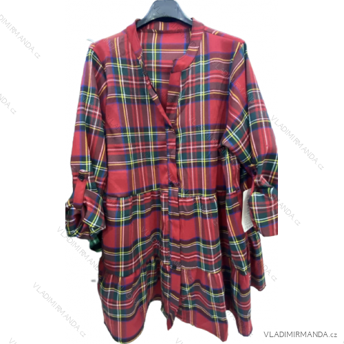 Šaty elegantné košeľové 3/4 dlhý rukáv dámske (S / M ONE SIZE) TALIANSKÁ MÓDA IMM22SY0213