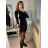 Langes Sommer-Kurzarmkleid für Damen (S / M ONE SIZE) ITALIAN FASHION IMWC222525