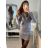 Šaty úpletové s rolákom dlhý rukáv dámske (S/M ONE SIZE) TALIANSKA MÓDA IMM22FD51752/DR S/M šedá