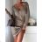 Sommerkleid Langarm geblümte Damen (UNI S / L) ITALIAN FASHION IMK20150