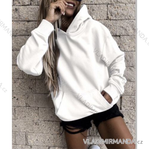 Mikina s kapucňou dlhý rukáv dámska (S/M ONE SIZE) TALIANSKA MÓDA IMWAA223620