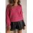 Svetr pletený dlouhý rukáv dámské (S/M ONE SIZE) ITALSKÁ MÓDA IMWAA223630
