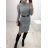 Sommerkleid Langarm geblümte Damen (UNI S / L) ITALIAN FASHION IMK20150