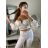 Top dlouhý rukáv saténový dámský (S/M ONE SIZE) ITALSKÁ MÓDA IMM22LS17258/DR fialová S/M