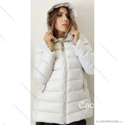 Bunda s kapucí dlouhý rukáv dámské (S-XL) ITALSKÁ MÓDA IMPSS22B1001