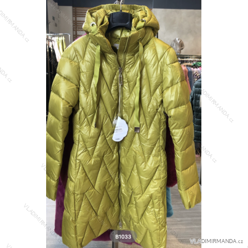 Kabát s kapucí dlouhý rukáv dámské (S-XL) ITALSKÁ MÓDA IMPSS22B1033