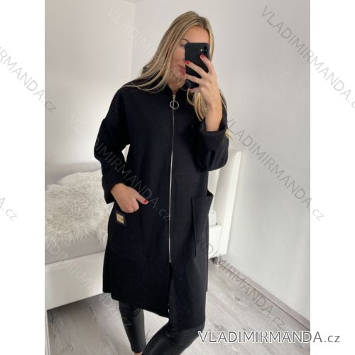 Women's flannel jacket (S / M ONE SIZE) ITALIAN FASHION IMC211073 M / L Black