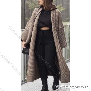 Cardigan dlouhý pletený dlouhý rukáv dámský (S/M ONE SIZE) ITALSKÁ MÓDA IMPBB22J3620