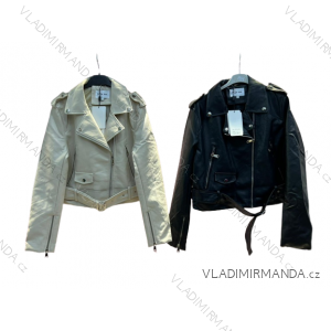 Bunda koženková dámska (S/M ONE SIZE) TALIANSKA MÓDA IMPKK22255