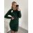 Damen Warmes Langarmkleid (L / XL ONE SIZE) ITALIAN FASHION IM421MIA S/M Smaragd