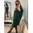 Šaty pletené oversize s rolákom dlhý rukáv dámske (S/M/L ONE SIZE) TALIANSKA MÓDA IMWGS223583
