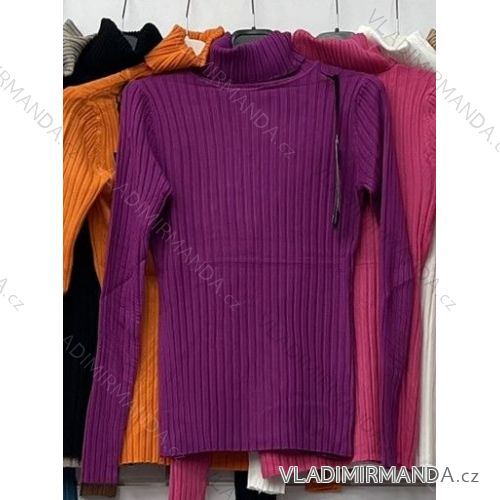 Svetr s rolákem dlouhý rukáv dámské (S/M ONE SIZE) ITALSKÁ MÓDA IMWAA223655