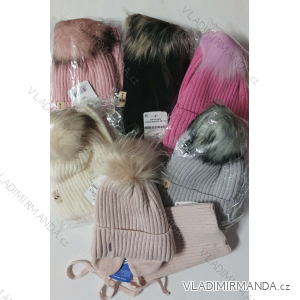 Girls' winter cap and cravat set (3-8 years) WROBI POLAND PV322K-38