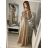 Women's long prom elegant strapless dress (S/M ONE SIZE) ITALIAN FASHION IMPBB22O5728/DR brown