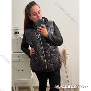 Vesta s kapucí dámská nadrozměr (2XL-4XL) TURECKÁ MODA IMLI21060/DR