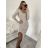 Women's Long Summer Short Sleeve Dress (S / M ONE SIZE) ITALIAN FASHION IMWC222525 S/M Brown