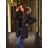 Kabát zimní s kapucí dámský (S-2XL) MFFASHION IMMF22M688 Černá M