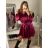 Šaty dlouhé společenské elegantní plesové dámské (S/M ONE SIZE) ITALSKÁ MÓDA IMM22LS25366 braun S/M