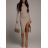 Langes Sommer-Kurzarmkleid für Damen (S / M ONE SIZE) ITALIAN FASHION IMWC222525
