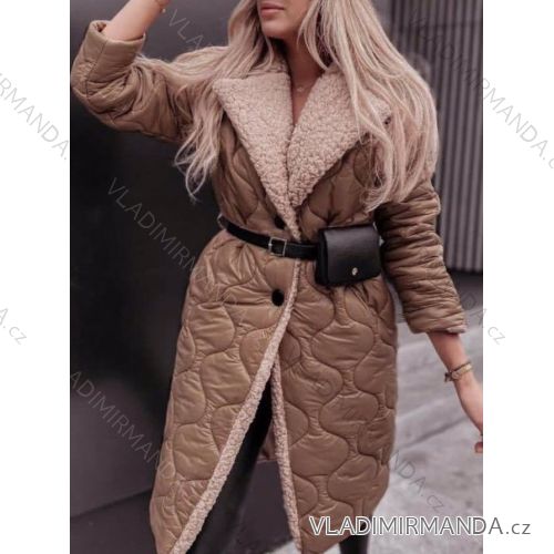 Kabát dlouhý rukáv dámský (S/M ONE SIZE) ITALSKÁ MÓDA IMWK223757