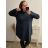 Šaty dlouhý rukáv dámské nadrozměr (XL/2XL/3XL ONE SIZE) ITALSKá MóDA IM422RINI