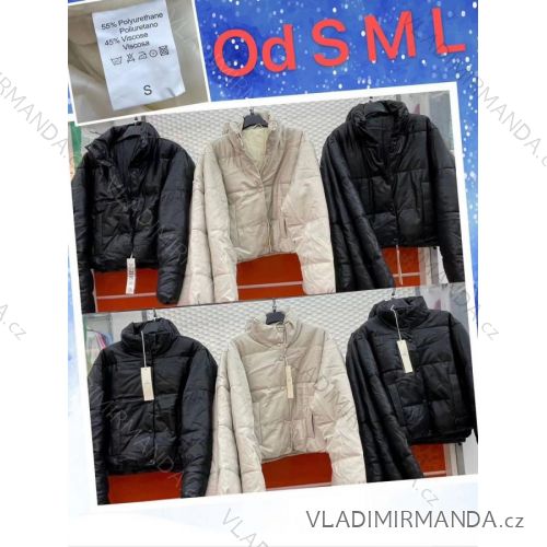 Bunda dlouhý rukáv dámská (S-L) ITALSKÁ MÓDA IMWC223857