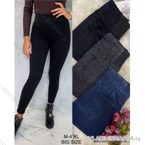 Kalhoty jeans dlouhé dámské nadrozměr (M-4XL) TURECKÁ MÓDA TMWL223869