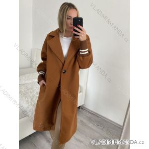 Kabát flaušový dlouhý rukáv dámský nadrozměr (XL/2XL ONE SIZE) ITALSKÁ MÓDA IMC22826/DR