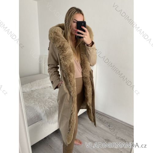 Kabát parka zimní s kožíškem dámský (XS-L) MFFASHION IMMF21PS2220-02