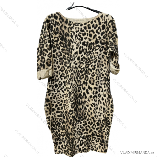 Šaty 3/4 dlouhý rukáv dámské (S/M ONE SIZE) ITALSKá MóDA IMM22SA48729