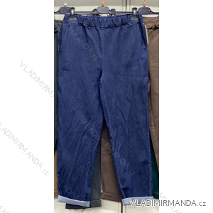 Kalhoty strečové dlouhé dámské nadrozměr (S-3XL) ITALSKÁ MÓDA IMC22810