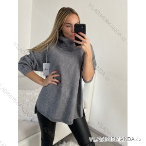 Svetr úpletový oversize s rolákem dlouhý rukáv dámský (S/M/L/XL/2XL ONE SIZE) ITALSKá MóDA IM522AL0381/DR