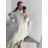 Šaty pletené dlhý rukáv dámske (S/M ONE SIZE) TALIANSKA MÓDA IMWAA223639