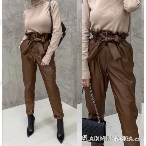 Women's Eco Leather Pants (S/M ONE SIZE) ITALIAN FASHION IMWB22378