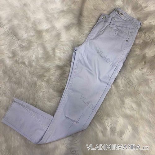 Nohavice rifle skinny dámske (34-42/s-xl) Shiny design IMT181289-2/DR 38 biela