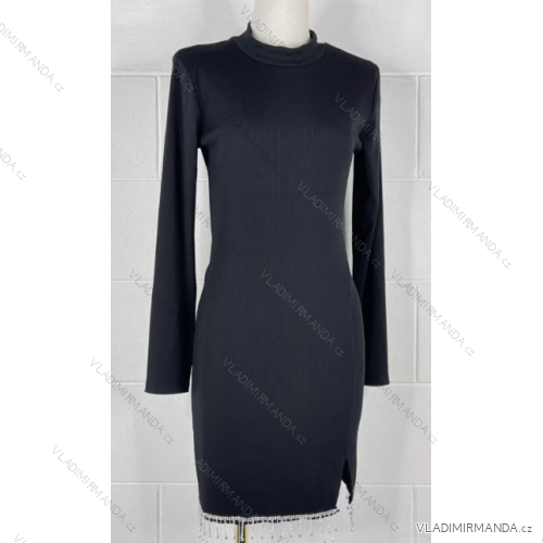 Šaty dlouhý rukáv dámské (S/M ONE SIZE) ITALSKÁ MÓDA IMPBB22C26223
