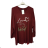 Tunika dlouhý rukáv dámská nadrozměr  (3XL/4XL ONE SIZE) ITALSKÁ MÓDA IMWQ219018B/DR 3XL/4XL vínová