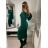 Women's Long Sleeve Knitted Dress (S/M ONE SIZE) ITALIAN FASHION IMWAA223333