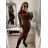 Women's Long Sleeve Knitted Dress (S/M ONE SIZE) ITALIAN FASHION IMWAA223333