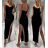 Šaty dlouhé elegantní plesové třpytivé na ramínka dámské (S/M ONE SIZE) ITALSKÁ MÓDA IMWE223967