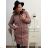 Women's Plus Size Winter Jacket (3XL-7XL) POLISH FASHION HKW222274 56 brown Chocolate