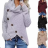 Women's Stand Collar Long Sleeve Knitted Sweater (S/M ONE SIZE) ITALIAN FASHION IMPLI228596