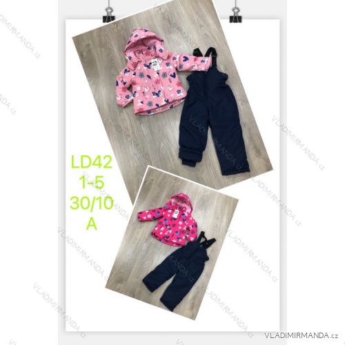 Souprava zimní kalhoty a bunda s kapucí dětská dívčí (1-5 let) SAD SAD22LD42
