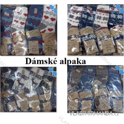 Ponožky teplé alpaka dámské (35-38,39-42) POS22001